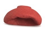 Raffia Curve Brim Hat Standard Brim in Rust Madagascan