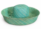 Raffia Curve Brim Hat Standard Brim in Seafoam Madagascan