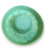 Raffia Curve Brim Hat Standard Brim in Seafoam Madagascan