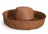 Raffia Curve Brim Hat Standard Brim in Tan Madagascan