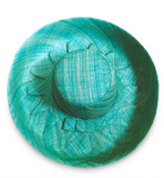 Raffia Curve Brim Hat Standard Brim in Tiffany Blue Madagascan