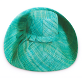 Raffia Curve Brim Hat Standard Brim in Tiffany Blue Madagascan