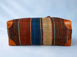 Raffia Striped Handbag Large in Fizzy Cola Madagascan
