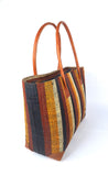 Raffia Striped Handbag Large in Butterscotch Madagascan