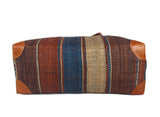 Raffia Striped Handbag Large in Fizzy Cola Madagascan