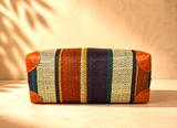 Raffia Striped Handbag Small in Chocolate Box Madagascan