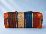 Raffia Striped Handbag Small in Fizzy Cola Madagascan