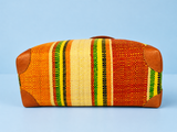Raffia Striped Handbag Small in Jelly Beans Madagascan