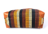 Raffia Striped Handbag Small in Butterscotch Madagascan