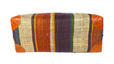 Raffia Striped Handbag Small in Chocolate Box Madagascan