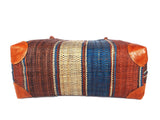 Raffia Striped Handbag Small in Fizzy Cola Madagascan