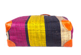 Raffia Striped Handbag Small in Liquorice Allsorts Madagascan
