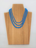 Short 3 Strand Silk Necklace Adjustable Cambodian