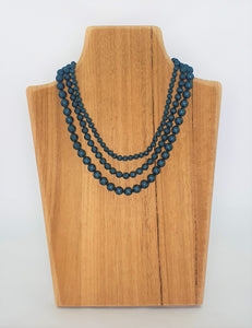 Short 3 Strand Silk Necklace Adjustable Cambodian