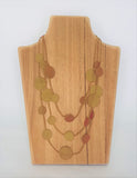 Silk Circles 3 Strand Necklace Cambodian