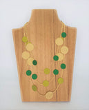 Silk Circles 3 Strand Necklace Cambodian