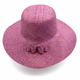 Flat Brim Raffia Sunhat in Lilac Madagascan