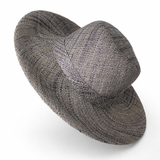 Flat Brim Raffia Sunhat in Anchor Grey Madagascan