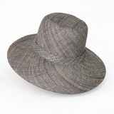 Flat Brim Raffia Sunhat in Anchor Grey Madagascan