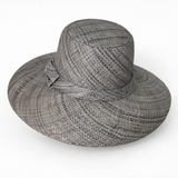 Flat Brim Raffia Sunhat in Anchor Grey Madagascan
