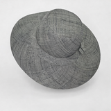 Flat Brim Raffia Sunhat in Anchor Grey Madagascan