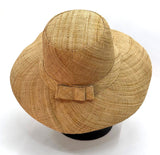 Flat Brim Raffia Sunhat in Sand Madagascan