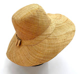 Flat Brim Raffia Sunhat in Sand Madagascan