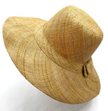Flat Brim Raffia Sunhat in Sand Madagascan