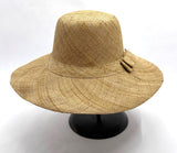 Flat Brim Raffia Sunhat in Sand Madagascan