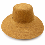 Flat Brim Raffia Sunhat in Tan Madagascan