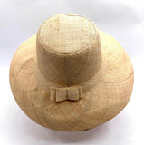 Flat Brim Raffia Sunhat in Sand Madagascan