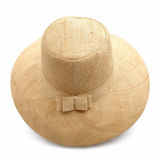 Flat Brim Raffia Sunhat in Natural Madagascan