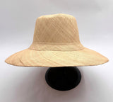 Flat Brim Raffia Sunhat in Sand Madagascan