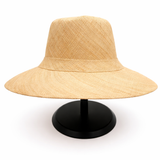 Flat Brim Raffia Sunhat in Natural Madagascan