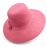 Flat Brim Raffia Sunhat in Baby Pink Madagascan