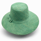 Flat Brim Raffia Sunhat in Seafoam Madagascan