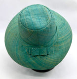 Flat Brim Raffia Sunhat in Waterfall Madagascan