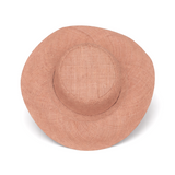 Flat Brim Raffia Sunhat in Almond Madagascan