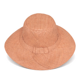 Flat Brim Raffia Sunhat in Almond Madagascan