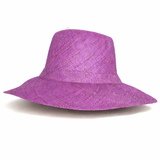 Flat Brim Raffia Sunhat in Amethyst Madagascan