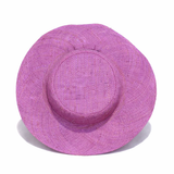 Flat Brim Raffia Sunhat in Amethyst Madagascan