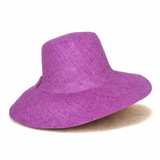 Flat Brim Raffia Sunhat in Amethyst Madagascan