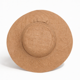 Flat Brim Raffia Sunhat in Biscuit Madagascan