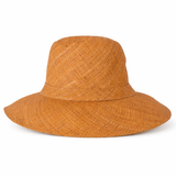 Flat Brim Raffia Sunhat in Fawn Madagascan