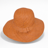Flat Brim Raffia Sunhat in Fawn Madagascan