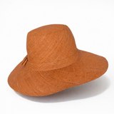 Flat Brim Raffia Sunhat in Fawn Madagascan