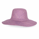 Flat Brim Raffia Sunhat in Lavender Madagascan