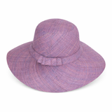 Flat Brim Raffia Sunhat in Lavender Madagascan