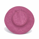 Flat Brim Raffia Sunhat in Mardi Gras Purple Madagascan