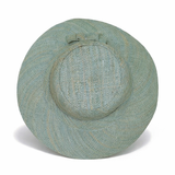 Flat Brim Raffia Sunhat in Powder Blue Madagascan